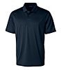 Color:Navy Blue - Image 1 - Big & Tall Prospect Textured Performance Stretch Short-Sleeve Polo Shirt