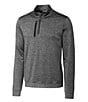 Color:Elemental Grey - Image 1 - Big & Tall Stealth Heathered Performance Stretch Half-Zip Pullover