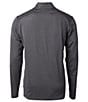 Color:Black/Elemental Grey - Image 2 - Big & Tall Virtue Eco Pique Micro Stripe Quarter-Zip Pullover