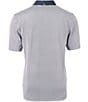 Color:Navy Blue/White - Image 2 - Big & Tall Virtue Eco Pique Micro Stripe Short Sleeve Polo Shirt