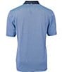 Color:Atlas/Navy Blue - Image 2 - Big & Tall Virtue Eco Pique Micro Stripe Short Sleeve Polo Shirt