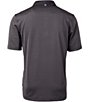 Color:Black/Elemental Grey - Image 2 - Big & Tall Virtue Eco Pique Micro Stripe Short Sleeve Polo Shirt