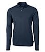 Cutter & Buck Big & Tall Virtue Eco Pique Performance Stretch Quarter-Zip Pullover - Image 1