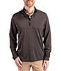 Cutter & Buck Big & Tall Virtue Micro Stripe Featherlight Pique Quarter Zip Pullover - Image 4