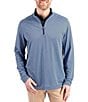 Cutter & Buck Big & Tall Virtue Micro Stripe Featherlight Pique Quarter Zip Pullover - Image 1