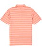 Color:College Orange - Image 2 - Forge Heather Stripe CB DryTec Short-Sleeve Polo