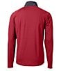 Color:Cardinal Red/Black - Image 2 - MLB Texas Rangers 2023 World Series Champions Adapt Eco Knit Stretch Hybrid Quarter-Zip Pullover
