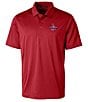 Color:Cardinal Red - Image 1 - MLB Texas Rangers 2023 World Series Champions Prospect Textured Stretch Short Sleeve Polo Shirt