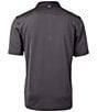 Color:Cleveland Browns Black/Elemental Grey - Image 2 - NFL AFC Eco Pique Performance Stretch Micro Stripe Short Sleeve Polo Shirt