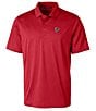 Color:Atlanta Falcons Cardinal Red - Image 1 - NFL NFC Prospect Textured Stretch Short Sleeve Polo Shirt