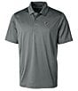 Color:Atlanta Falcons Elemental Grey - Image 1 - NFL NFC Prospect Textured Stretch Short Sleeve Polo Shirt