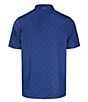 Color:Navy Blue - Image 2 - Pike Eco Pebble Print Short Sleeve Polo Shirt