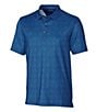 Cutter & Buck Pike Short-Sleeve Micro-Floral-Printed Polo Shirt, Color:Indigo - Image 1