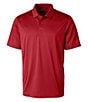 Color:Cardinal Red - Image 1 - Prospect Short-Sleeve Jacquard-Textured Stretch Polo Shirt