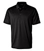Color:Black - Image 1 - Prospect Short-Sleeve Jacquard-Textured Stretch Polo Shirt