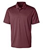 Color:Bordeaux - Image 1 - Prospect Short-Sleeve Jacquard-Textured Stretch Polo Shirt