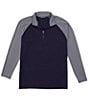 Color:Liberty Navy - Image 1 - Response Hybrid Half-Zip Long-Sleeve Pullover