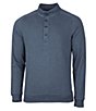 Color:Navy Blue Heather - Image 1 - Saturday Long-Sleeve Mock French Terry Knit Sweatshirt