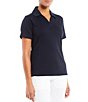 Color:Navy Blue - Image 1 - Short Sleeve Moisture Wicking Genre Polo Top