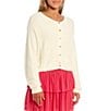 Color:Ivory - Image 1 - Bat Sleeve Button Front Cardigan