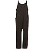 Chelsea & Violet Big Girls 7-16 Sleeveless Pocketed Jumpsuit, Color:Black - Image 1