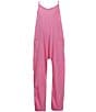 Chelsea & Violet Big Girls 7-16 Sleeveless Pocketed Jumpsuit, Color:Taffy Pink - Image 1
