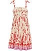 C&V Chelsea & Violet Big Girls 7-16 Tie Shoulder Printed Cupcake Dress, Color:Seashell/Hibiscus - Image 1