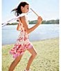 C&V Chelsea & Violet Big Girls 7-16 Tie Shoulder Printed Cupcake Dress, Color:Seashell/Hibiscus - Image 4