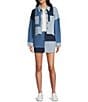 C&V Chelsea & Violet Coordinating Denim Patchwork Jacket, Color:Multi Blue - Image 4