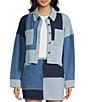 C&V Chelsea & Violet Coordinating Denim Patchwork Jacket - Image 1