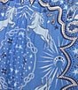 C&V Chelsea & Violet Coordinating Printed Shorts, Color:Blue - Image 4