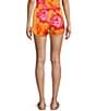 C&V Chelsea & Violet Drawstring Floral Printed Pull On Coordinating Shorts, Color:Hibiscus - Image 2