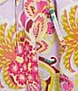 C&V Chelsea & Violet Drawstring Paisley Printed Pull On Coordinating Shorts, Color:Paisley - Image 4