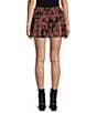 C&V Chelsea & Violet Floral Print Tiered Mesh Skirt, Color:Black Multi - Image 2