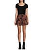 C&V Chelsea & Violet Floral Print Tiered Mesh Skirt, Color:Black Multi - Image 3