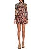 C&V Chelsea & Violet Floral Printed Coordinating Mesh Skirt, Color:Black Multi - Image 3