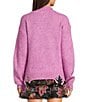 C&V Chelsea & Violet Fringe Long Sleeve Sweater, Color:True Pink - Image 2