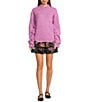 C&V Chelsea & Violet Fringe Long Sleeve Sweater, Color:True Pink - Image 3
