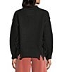 C&V Chelsea & Violet Fringe Long Sleeve Sweater, Color:Black - Image 2