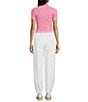 Color:White - Image 2 - High Rise Cargo Jogger Pants