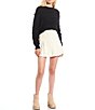 Color:Ivory - Image 3 - High Rise Corduroy Pleated Mini Skirt