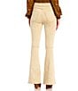Color:Ivory - Image 2 - High Rise Floral Embroidered Flare Leg Jeans
