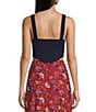 C&V Chelsea & Violet Knit V Hem Tank Top, Color:Deep Navy - Image 2
