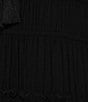 Color:Black - Image 3 - Long Sleeve Ruffle Tiered Smocked Babydoll Mini Dress