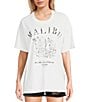 Color:White - Image 1 - Malibu Graphic Oversized T-Shirt