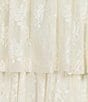 C&V Chelsea & Violet Multi-Layer Ruffle Tiered Maxi Skirt, Color:Ivory - Image 4