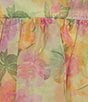Color:Floral - Image 3 - Organza Short Puff Sleeve Floral Babydoll Dress