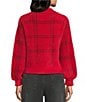 C&V Chelsea & Violet Plaid Eyelash Sweater - Image 2