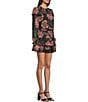 C&V Chelsea & Violet Printed Double Layer Coordinating Skirt, Color:Black/True Pink - Image 6