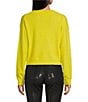 Color:Citron - Image 2 - Rhinestone Encrusted Cropped Sweater